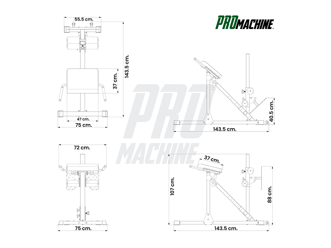Banco Lumbar GHD ZR Series | PROmachin 2