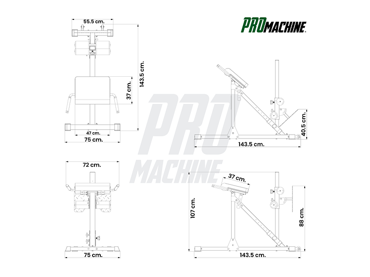 Banco Lumbar GHD ZR Series | PROmachin 2