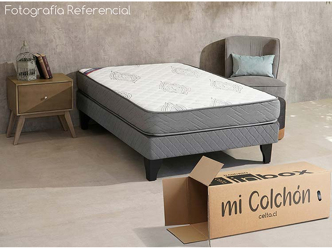 CAMA BOX CELTA COMPRIMIDO IBERICO DANUBIO 1 PLAZA 6