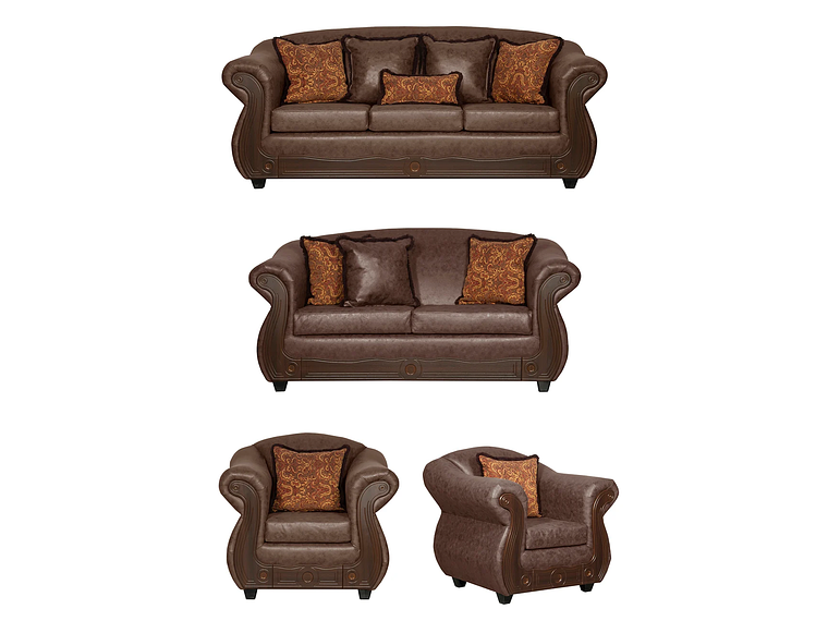 JUEGO DE LIVING 3 2 1 1 ESTAMBUL CHOCOLATE 1