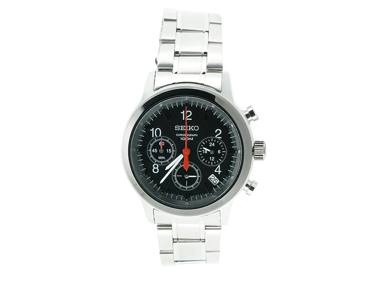 RELOJ DE PULSERA SEIKO SSB011 CRONOGRAFO ESFERA NEGRA 100M 3