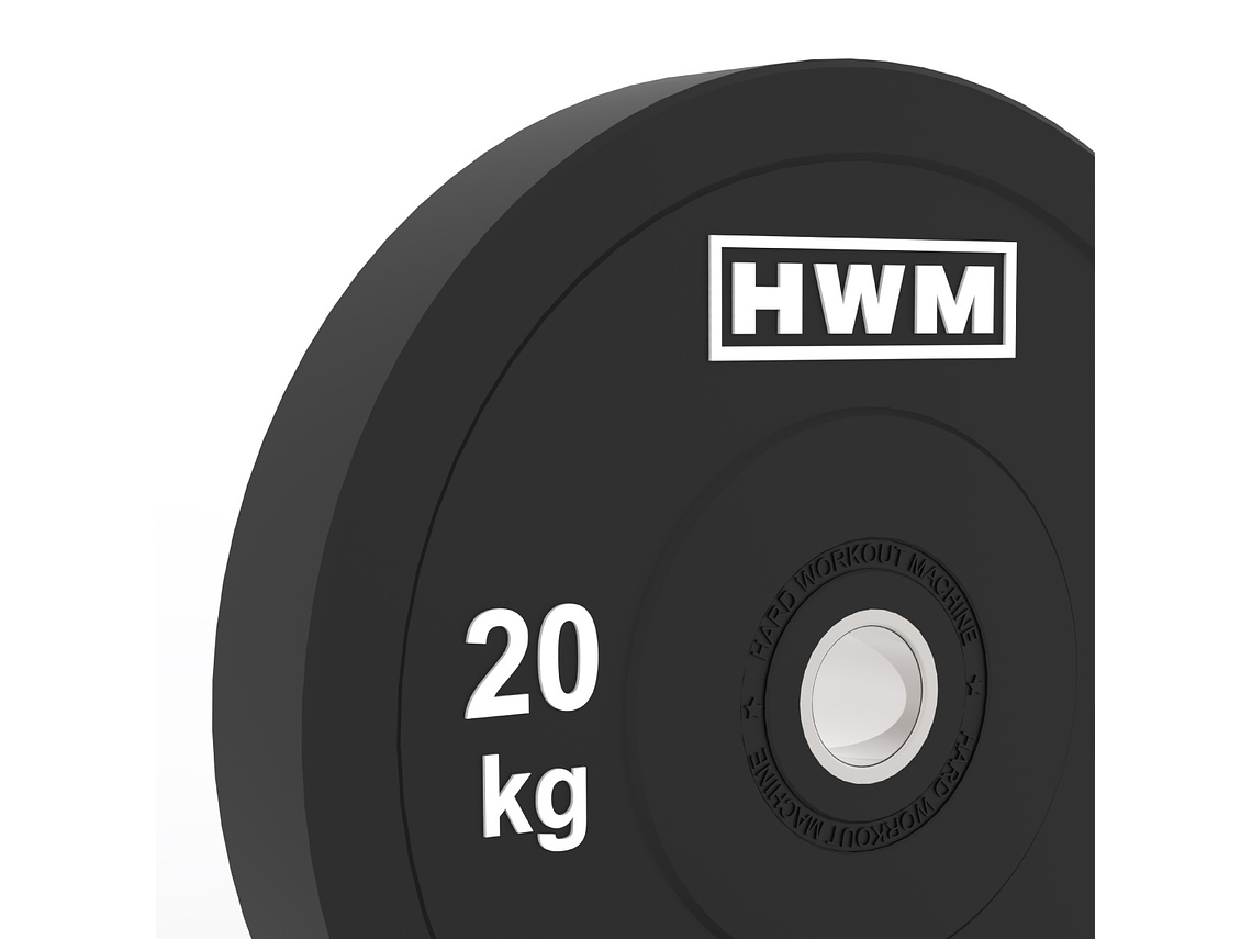 Par Bumper Plates Classic Black 20kg | HWM® 2
