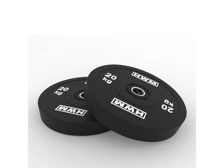Par Bumper Plates Classic Black 20kg | HWM® 3