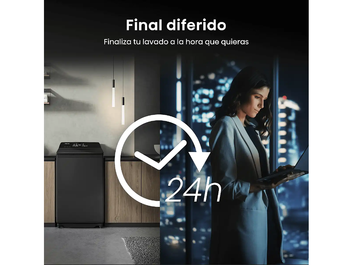 LAVADORA CARGA SUPERIOR HISENSE WT3I2123UT 21KG GRIS 11