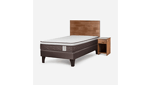 CAMA EUROPEA NEW STYLE 4 PLUS 1 PLAZA + MUEBLES TABOR CAFÉ