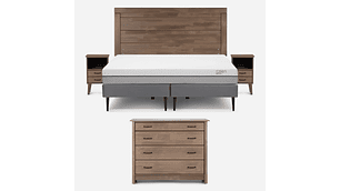 CAMA ROSEN PRATTA 2 PLAZAS+MUEBLES SICILIA Y CÓMODA HARLAND