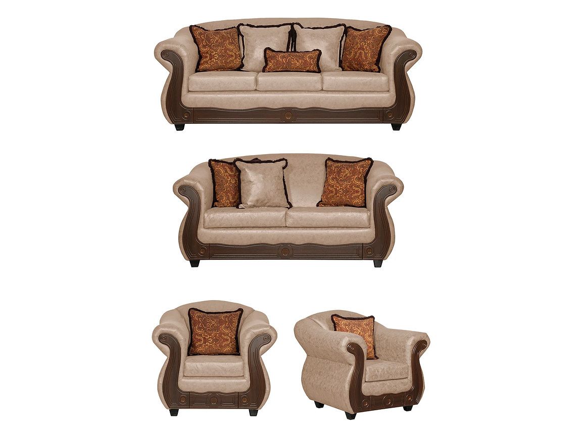 JUEGO DE LIVING 3 2 1 1 ESTAMBUL BEIGE 1