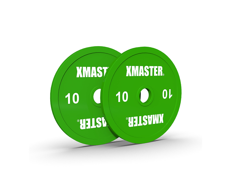 Par Discos Calibrados Powerlifting 10kg Verde | XMASTER 1