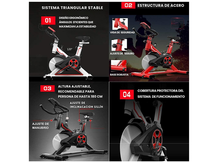 BICICLETA SPINNING 6KG CON MONITOR YEPSPORT 8