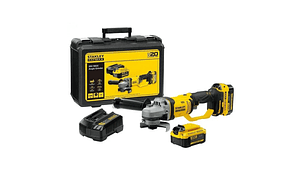ESMERIL ANGULAR STANLEY INAL. 20V + 2 BAT 4AH + CARG.