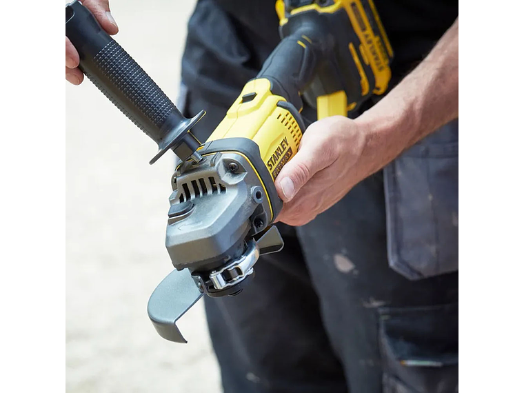 ESMERIL ANGULAR STANLEY INAL. 20V + 2 BAT 4AH + CARG. 2