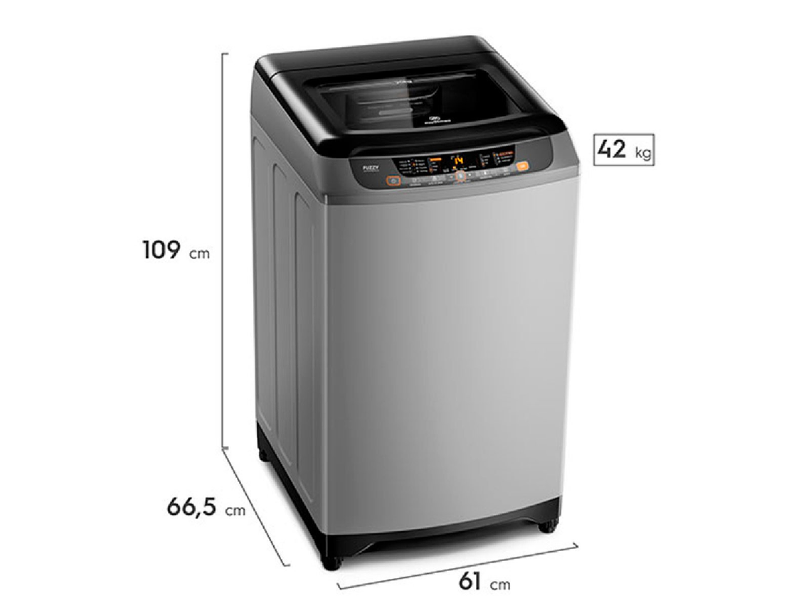 LAVADORA CARGA SUPERIOR MADEMSA 20 SZG 20KG GRIS 4