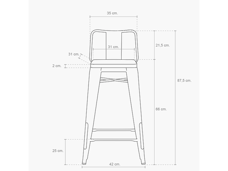 PACK 4 TOLIX TABURETES C/RESP 66 MADERA MENTA FORM 5