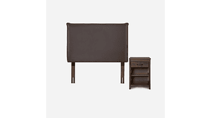 CAMA EUROPEA ROSEN CLASSIQUE+ 1 PLAZA + MUEBLES MAURICE