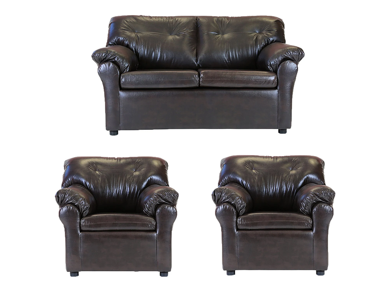 LIVING MUEBLES AMÉRICA 211 CUERO CAFÉ MORO 1