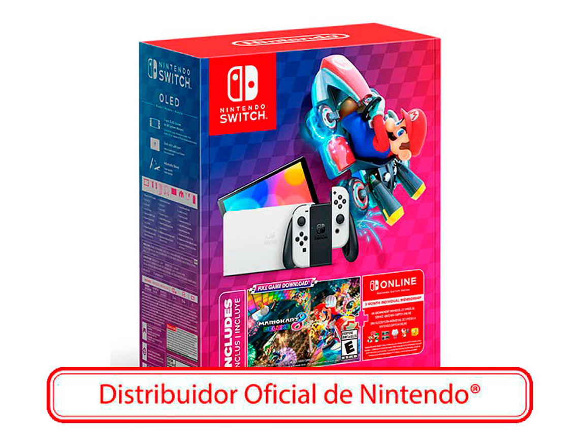 NINTENDO SWITCH 2024 OLED + JUEGO MARIO KART 8 6