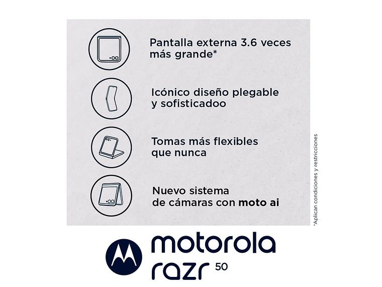 SMARTPHONE MOTOROLA RAZR 50 512GB 12GB RAM 50MP 6.9” 7