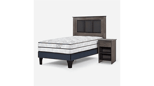 CAMA AUTONOMY SKY 1,5 PLAZAS + RESPALDO RACHEL Y VELADOR FERRARA