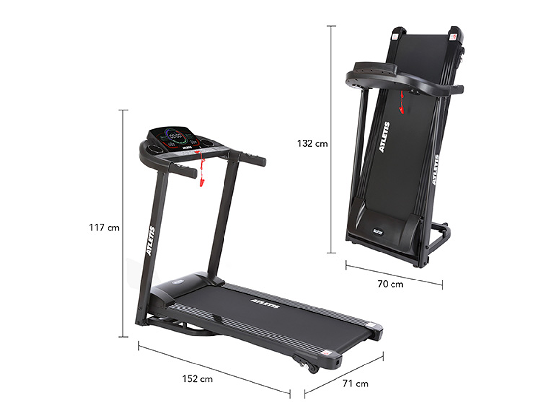 TROTADORA ATLETIS 1638450 14KM/H APEX V 2.0HP PLEGABLE BLUETOOTH NEGRO 3