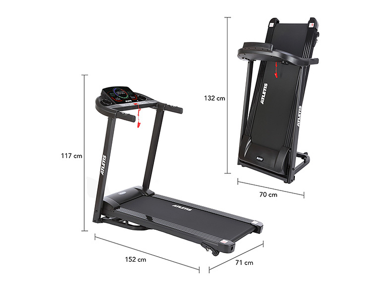 TROTADORA ATLETIS 1638450 14KM/H APEX V 2.0HP PLEGABLE BLUETOOTH NEGRO 3