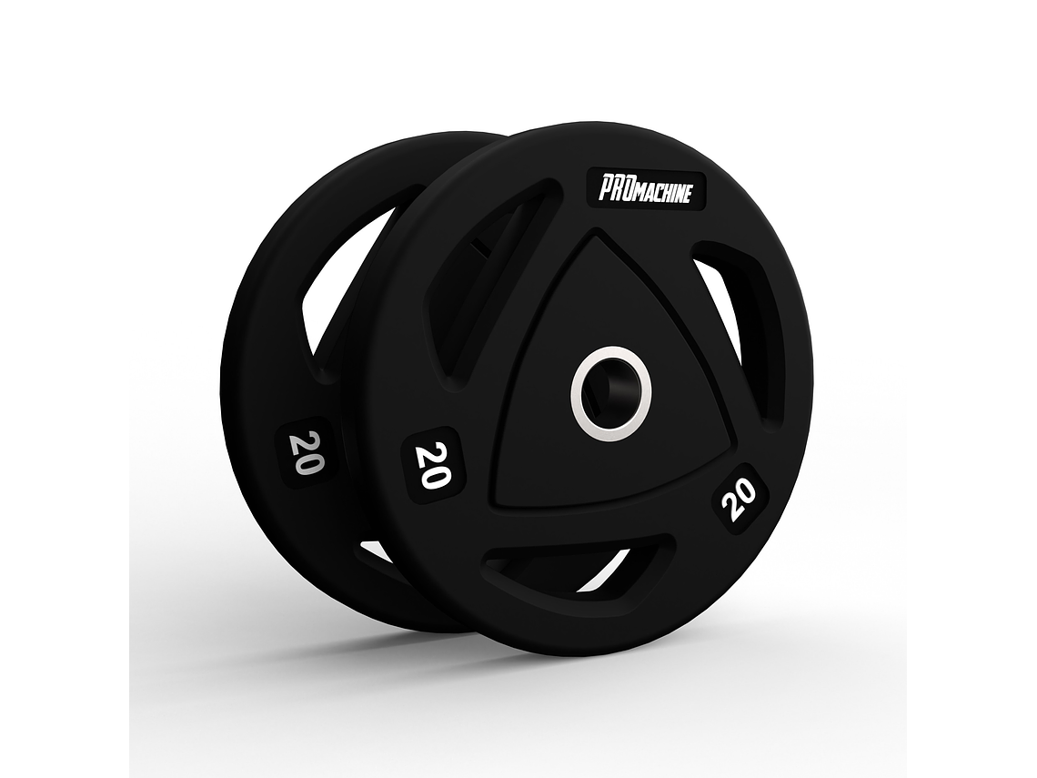 Par Discos Olímpicos Grip Rubber 20kg | PROmachine 1