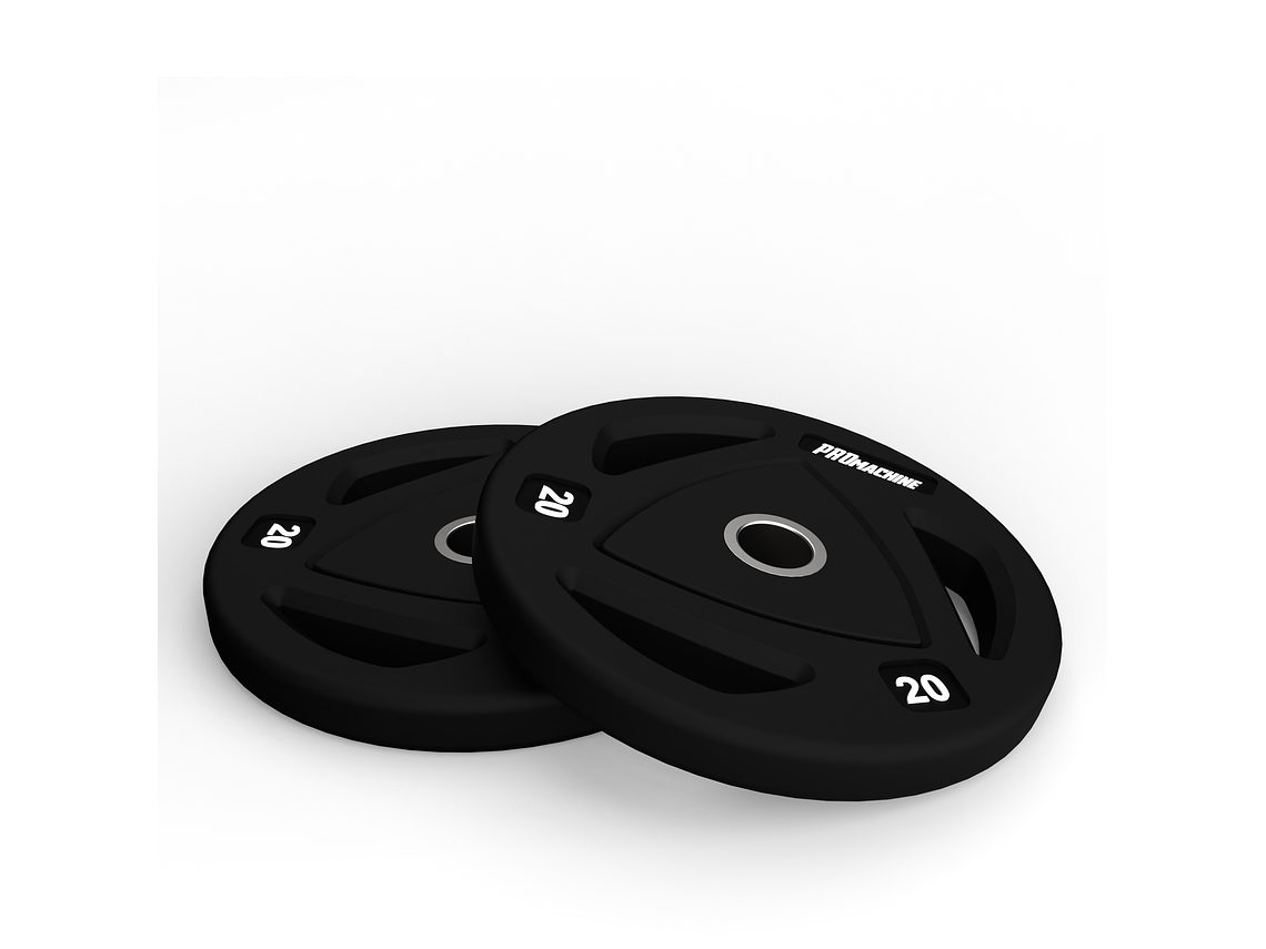 Par Discos Olímpicos Grip Rubber 20kg | PROmachine 2