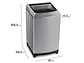 LAVADORA CARGA SUPERIOR FENSA PREMIUM CARE 18 SZ 18KG PLATA - Miniatura 3