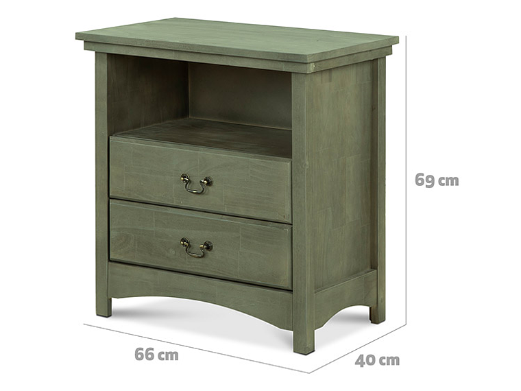 VELADOR CIC INDO MADERA 2 CAJONES OLIVA 3