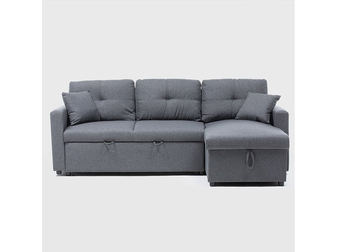 SOFÁ DANIELS KMB1002GY LIBRE DISPOSICIÓN 3 CUERPOS GRIS CAMA 2 PLAZAS MODERNO 1
