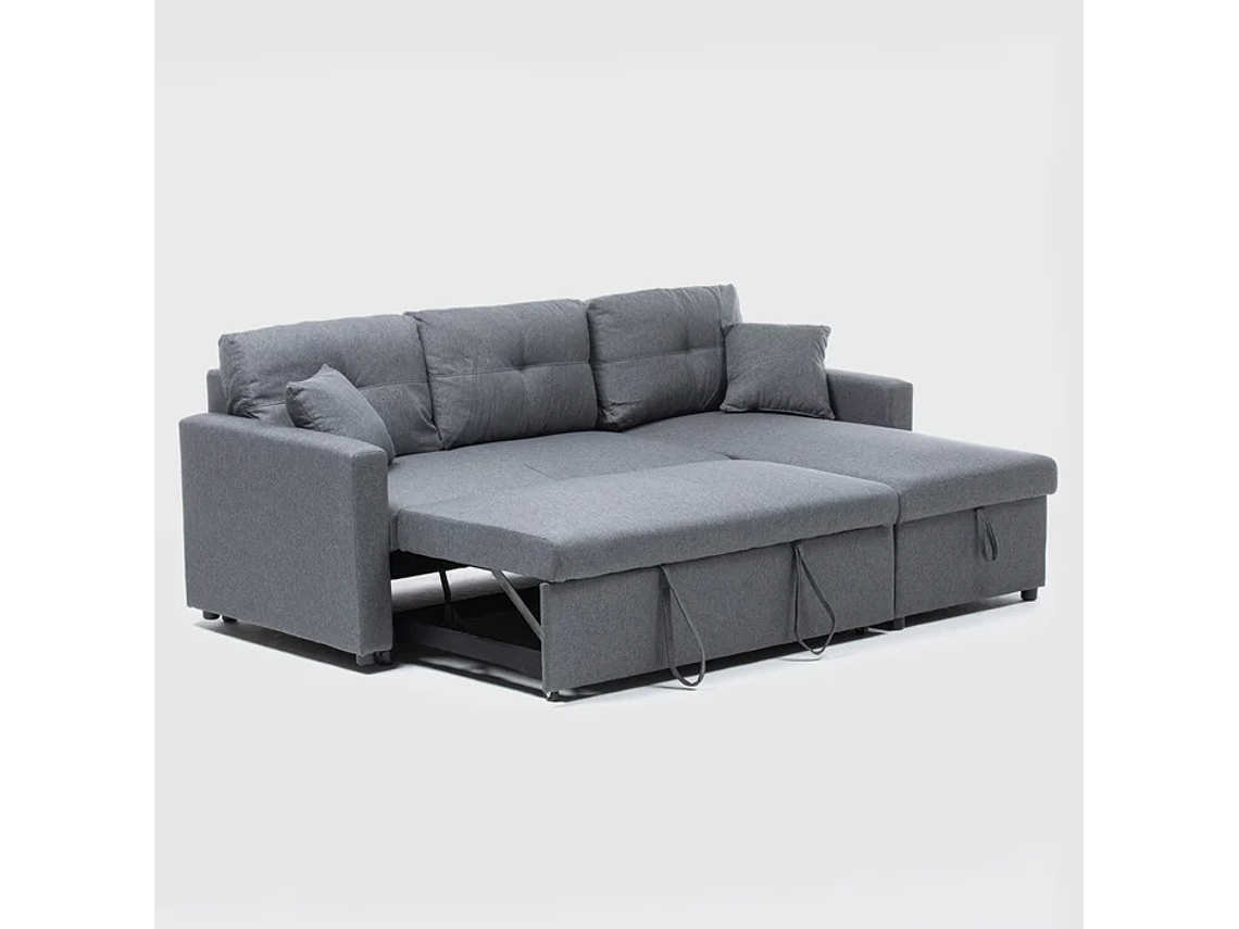 SOFÁ DANIELS KMB1002GY LIBRE DISPOSICIÓN 3 CUERPOS GRIS CAMA 2 PLAZAS MODERNO 2