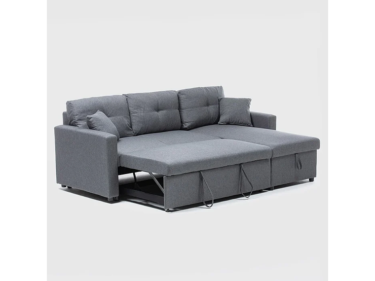 SOFÁ DANIELS KMB1002GY LIBRE DISPOSICIÓN 3 CUERPOS GRIS CAMA 2 PLAZAS MODERNO 2