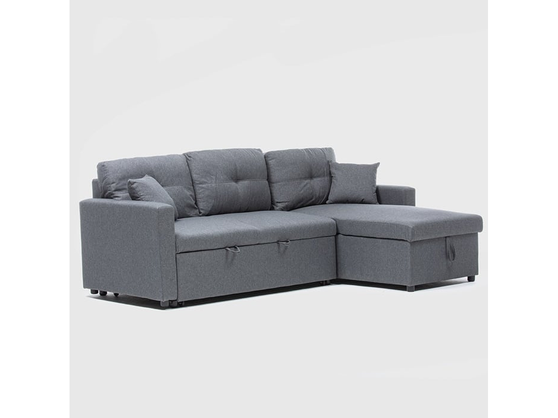 SOFÁ DANIELS KMB1002GY LIBRE DISPOSICIÓN 3 CUERPOS GRIS CAMA 2 PLAZAS MODERNO 3