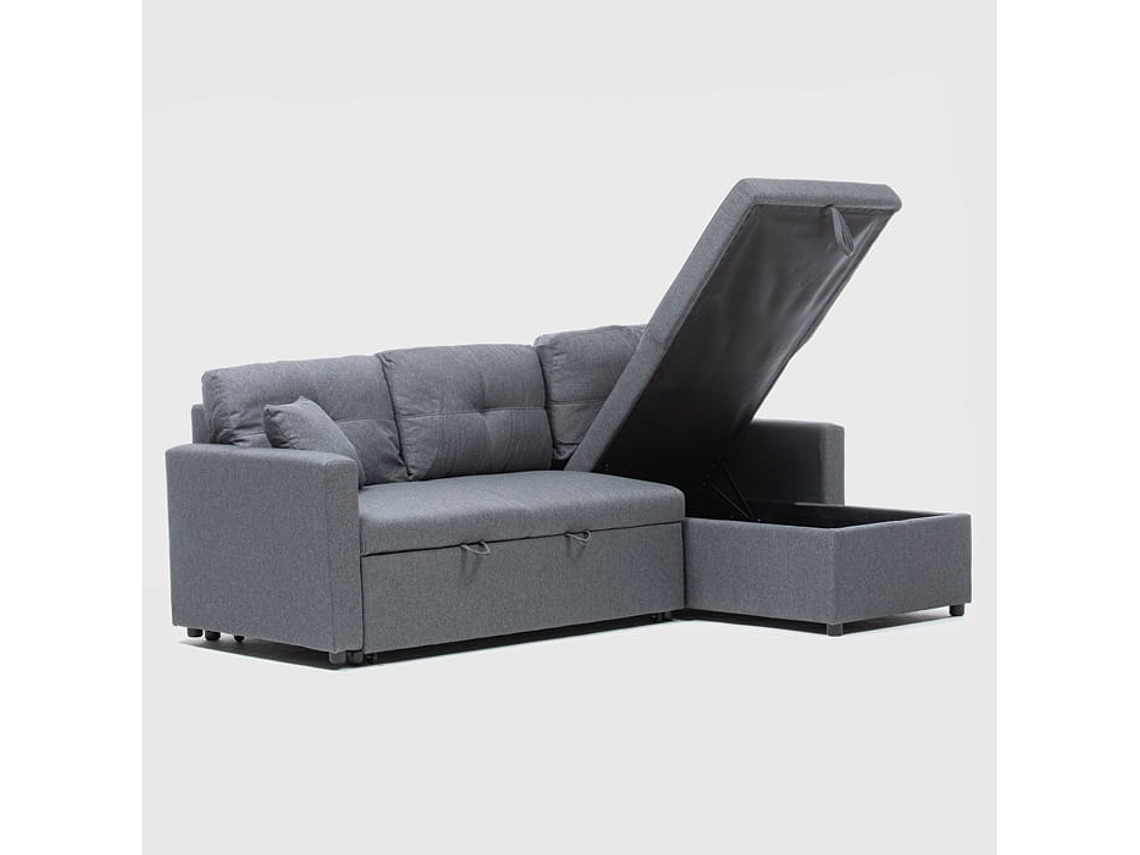 SOFÁ DANIELS KMB1002GY LIBRE DISPOSICIÓN 3 CUERPOS GRIS CAMA 2 PLAZAS MODERNO 4