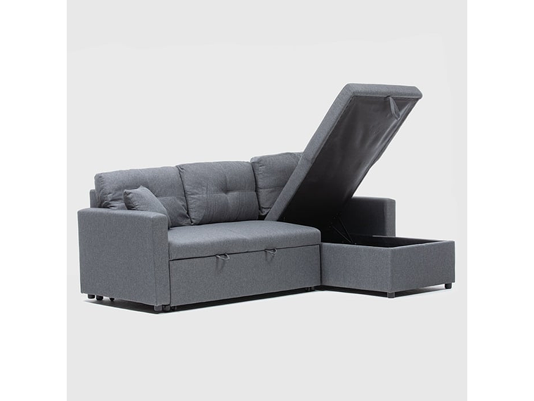 SOFÁ DANIELS KMB1002GY LIBRE DISPOSICIÓN 3 CUERPOS GRIS CAMA 2 PLAZAS MODERNO 4