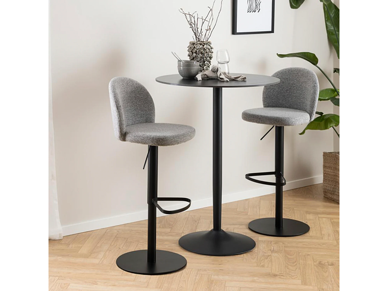 TABURETE TAPIZ PASCALE GRIS FORM 7