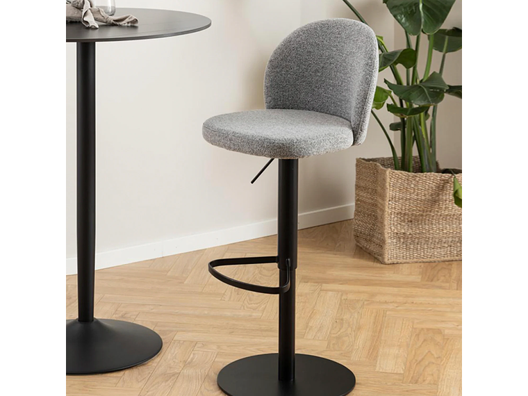 TABURETE TAPIZ PASCALE GRIS FORM 8