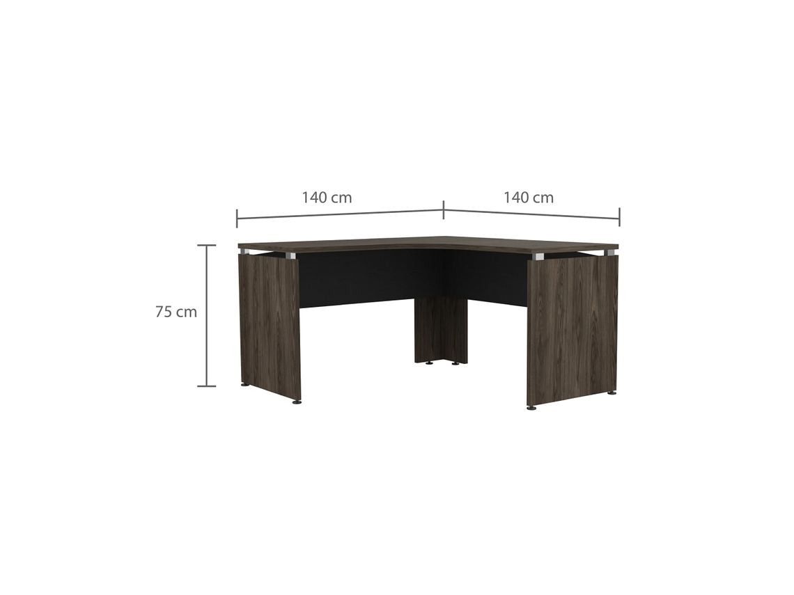 ESCRITORIO FM-004N - NEGRO Y CAFÉ OSCURO 1