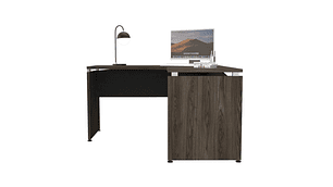 ESCRITORIO FM-004N - NEGRO Y CAFÉ OSCURO