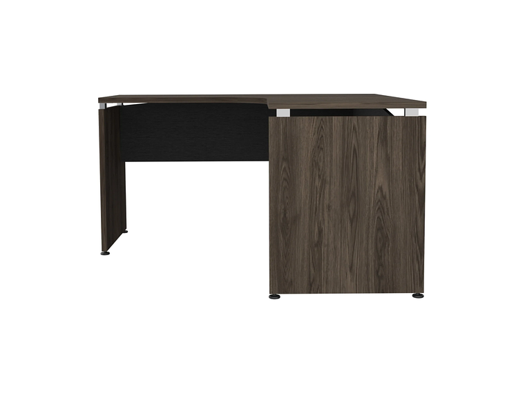 ESCRITORIO FM-004N - NEGRO Y CAFÉ OSCURO 3