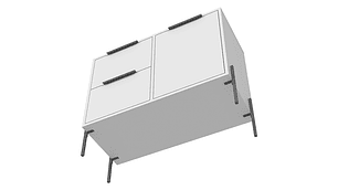 BUFFET TUHOME COLLECTION 1 PUERTA 2 CAJONES BLANCO
