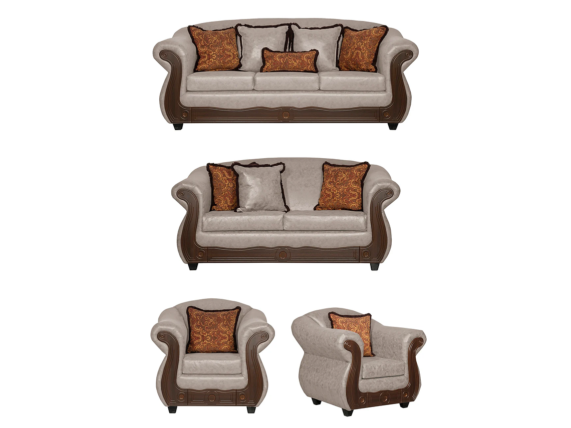 JUEGO DE LIVING 3 2 1 1 ESTAMBUL CREMA 1