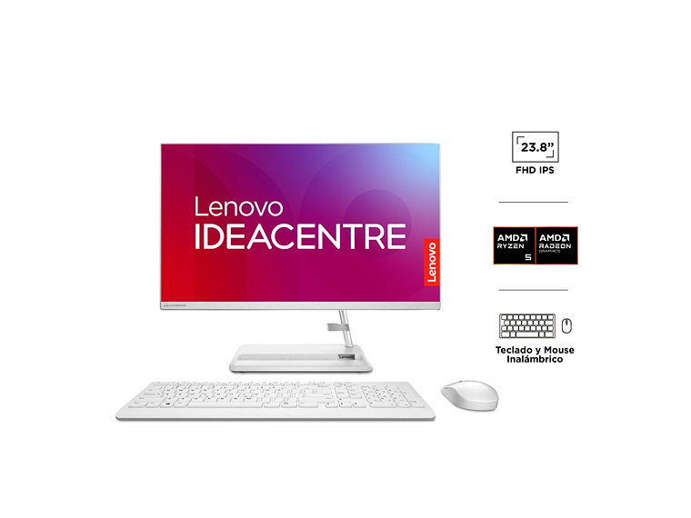 ALL IN ONE LENOVO IDEACENTRE AIO 3 AMD RYZEN 5 8GB RAM 512GB SSD 23.8