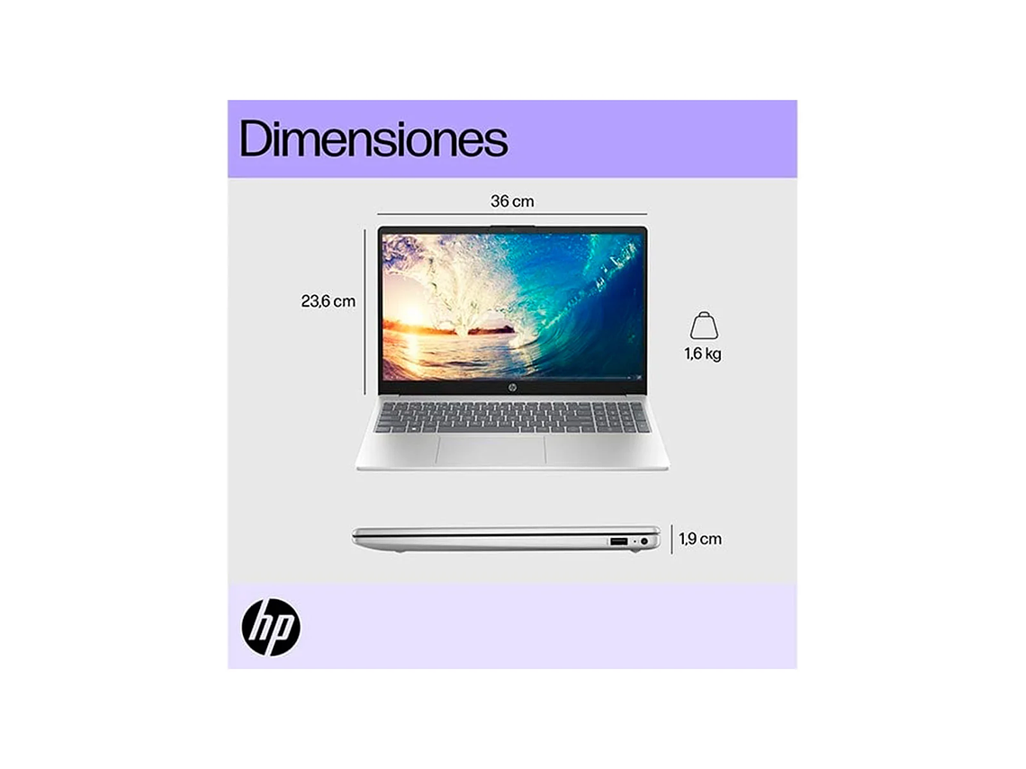 NOTEBOOK HP 15-FD0010LA INTEL CORE I3 8GB RAM 512GB SSD 15.6” 3