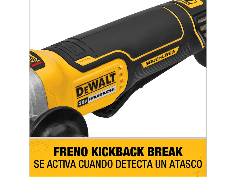 ESMERIL DE CABEZA PLANA DEWALT 5 20 V SIN BATERÍA DCG413FB 4