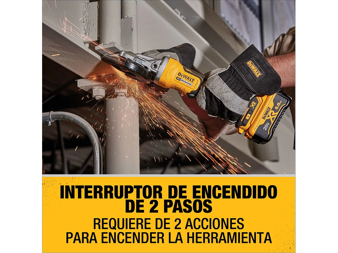ESMERIL DE CABEZA PLANA DEWALT 5 20 V SIN BATERÍA DCG413FB 5