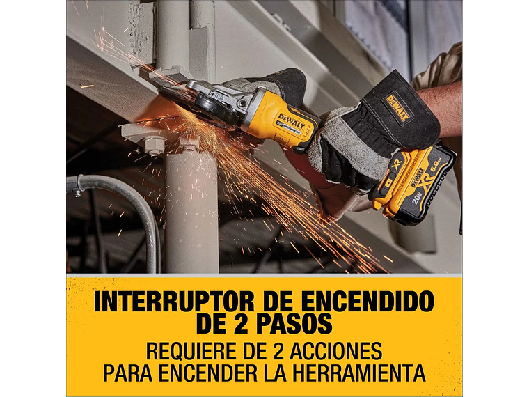 ESMERIL DE CABEZA PLANA DEWALT 5 20 V SIN BATERÍA DCG413FB 5