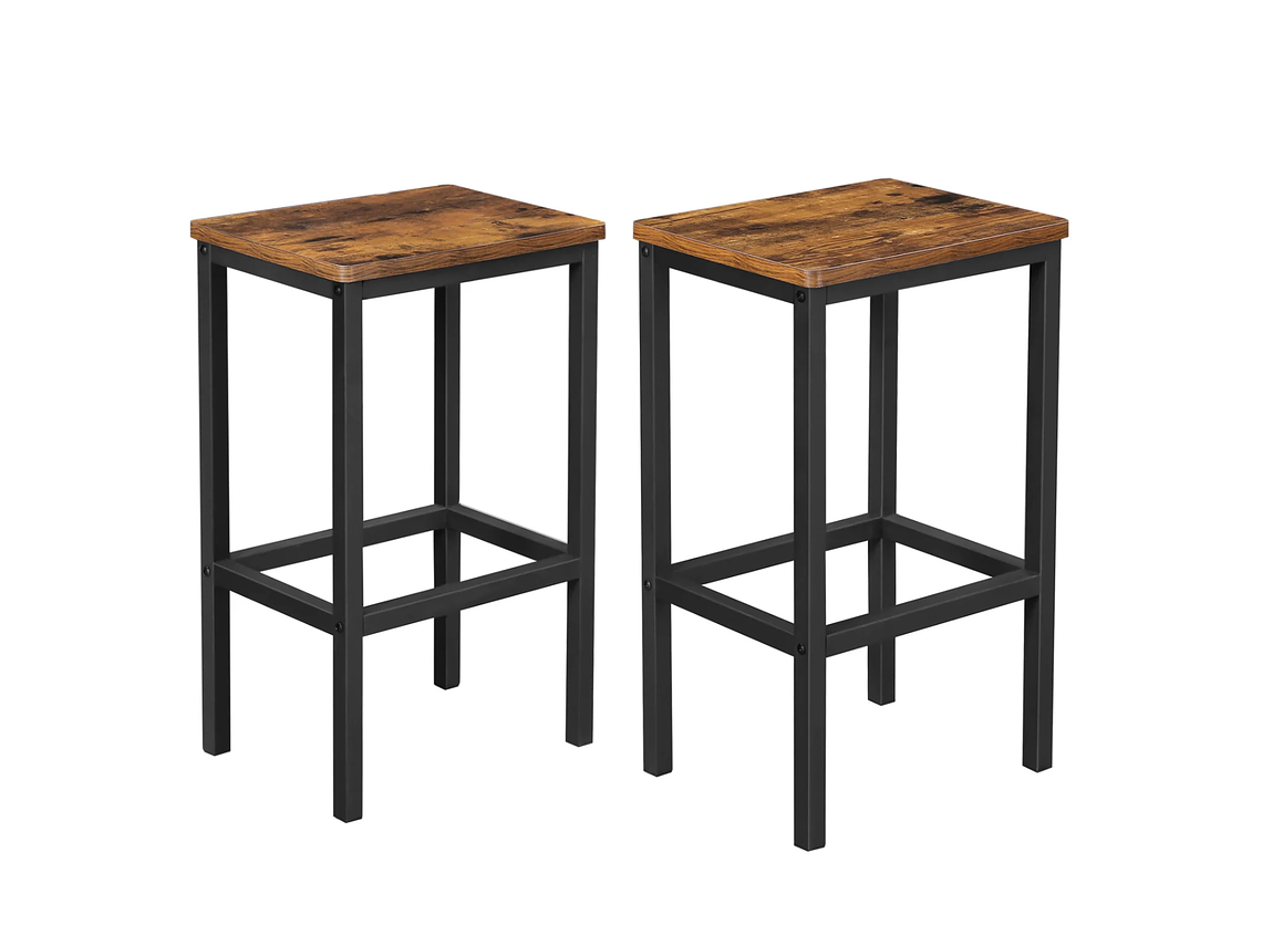 TABURETES SILLAS BAR VASAGLE ESTILO INDUSTRIAL METAL CAFE SET 1