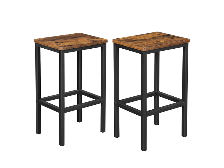 TABURETES SILLAS BAR VASAGLE ESTILO INDUSTRIAL METAL CAFE SET 1