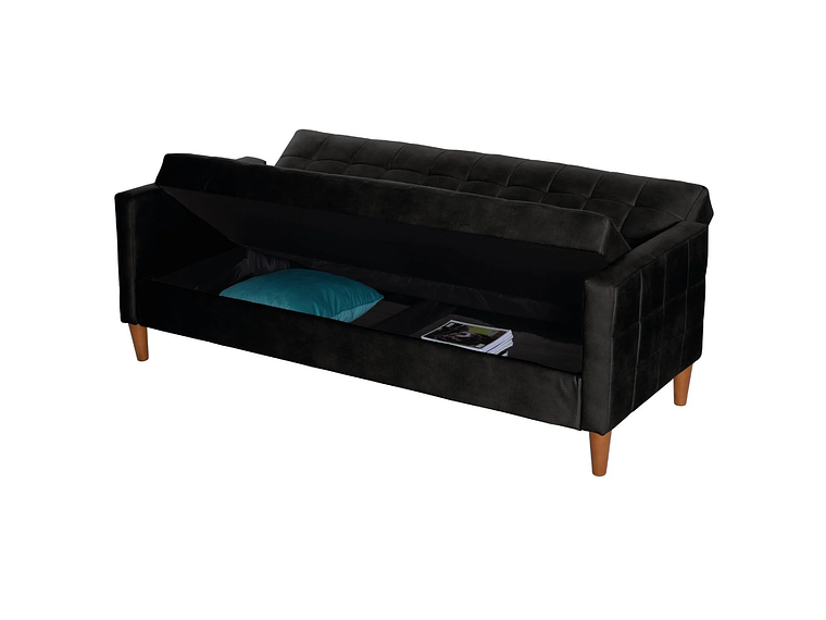 FUTON GENOVA CUERO KENTUCKY NEGRO 4