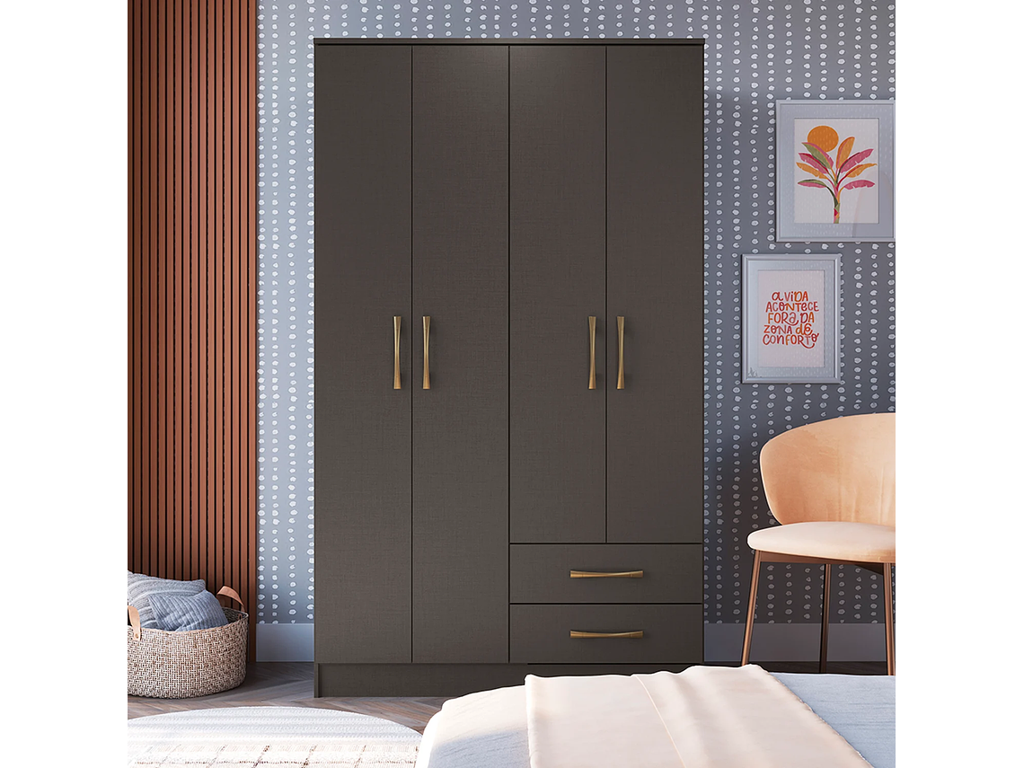 COMBO CLOSET VEKKA HOME PEQUIM 3 PUERTAS 2 CAJONES + CLOSET 4 PUERTAS 2 CAJONES GRAFITO 5